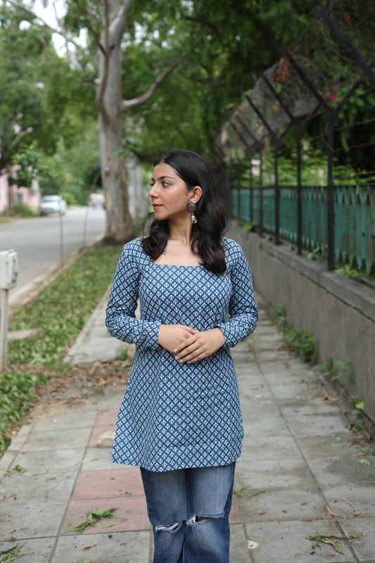 Bani Square Neck Short Kurti