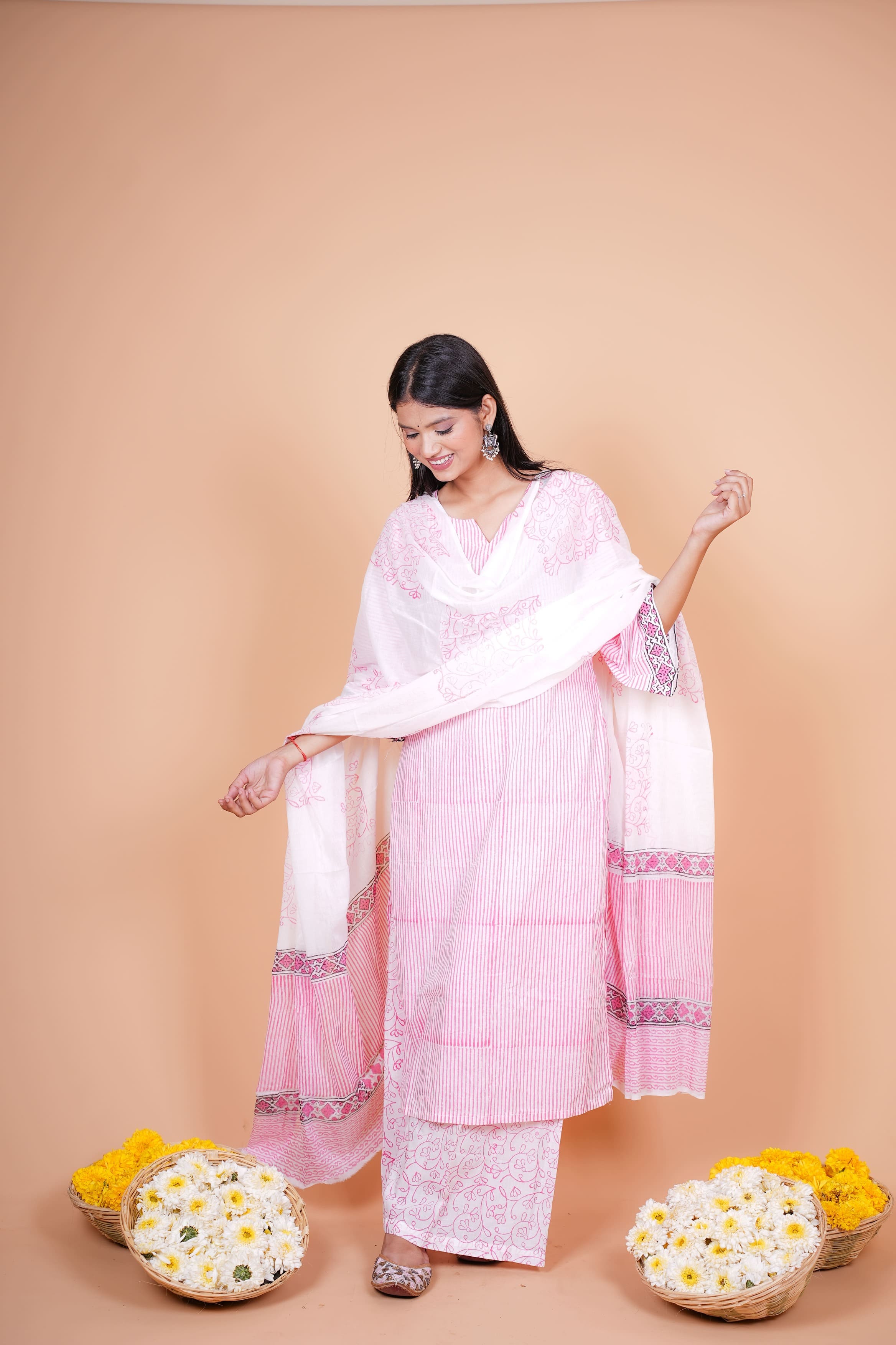 Pink Straight Three Piece Set