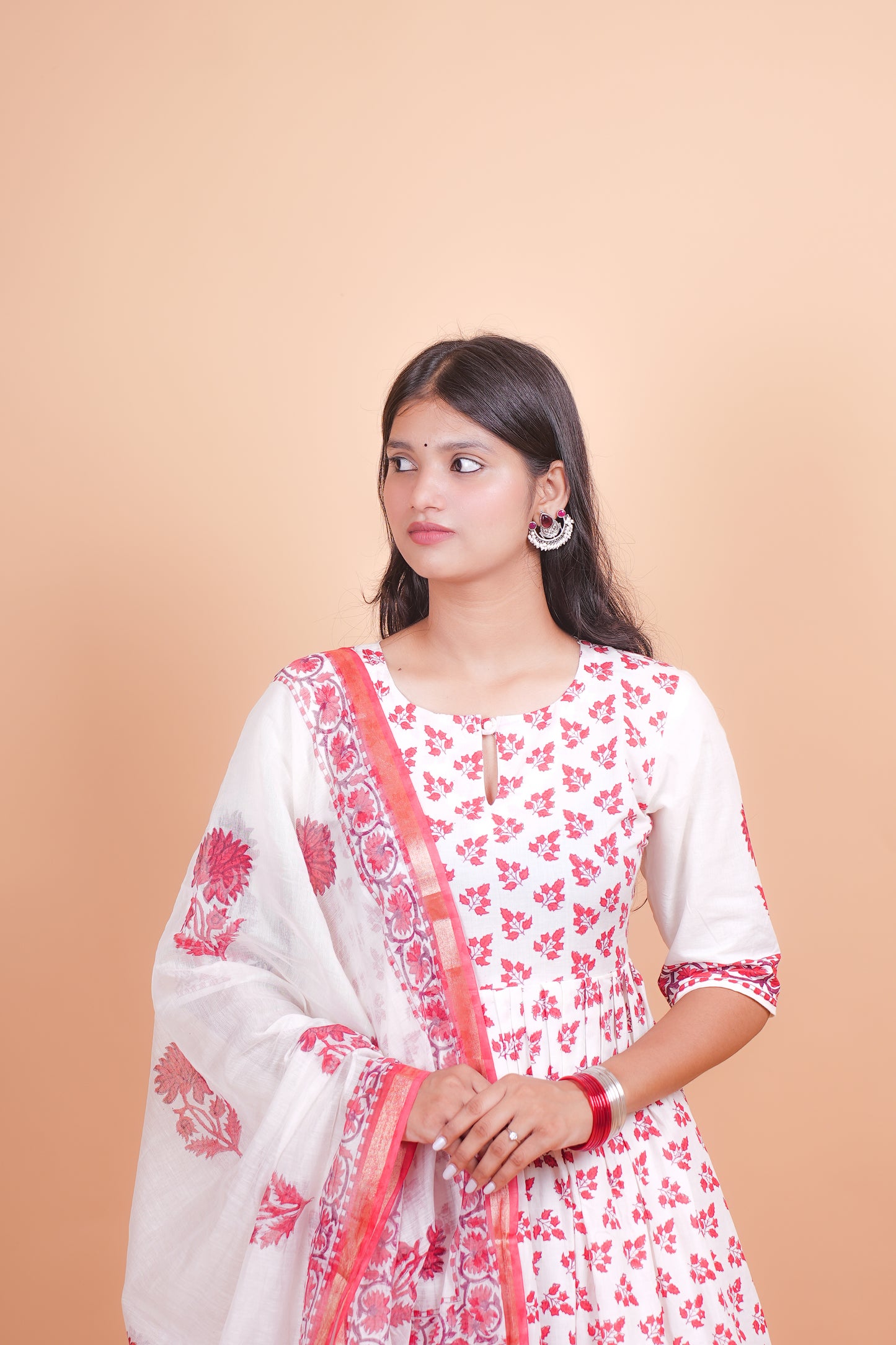 Pankhuri three piece chanderi set
