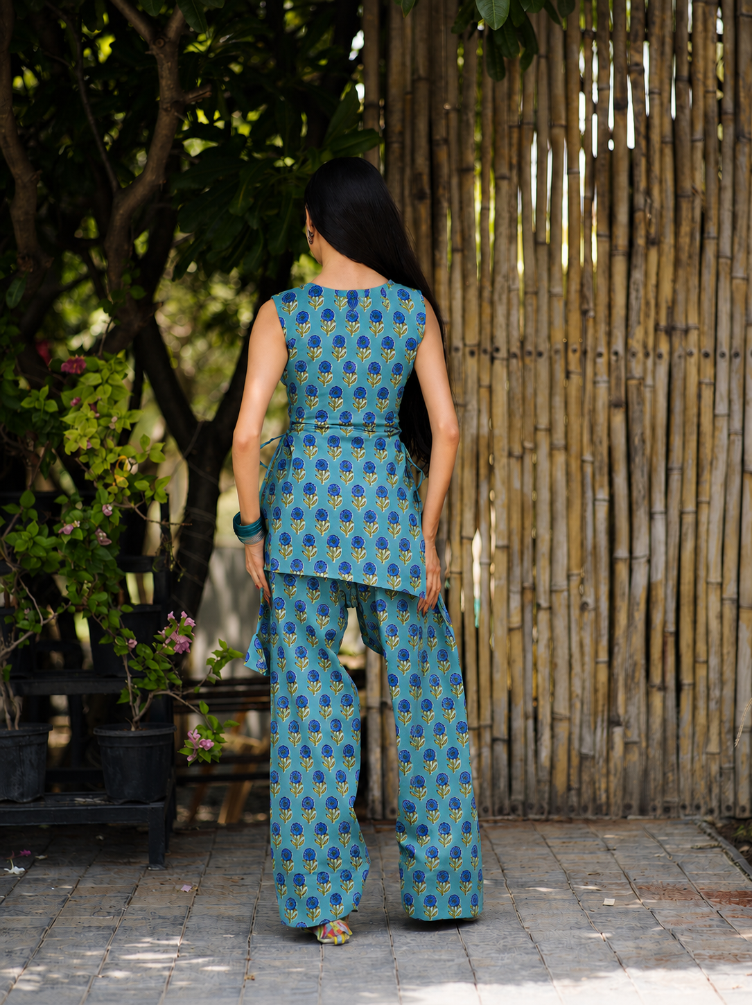 Rukhsar Handblock Cotton Two Piece Farshi Set
