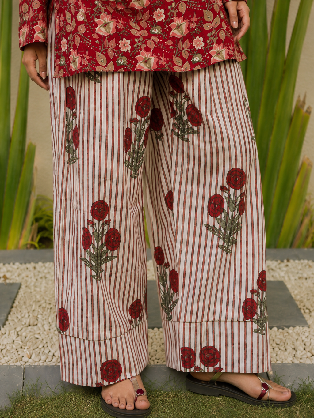 Isha Red Two Piece Farshi Set