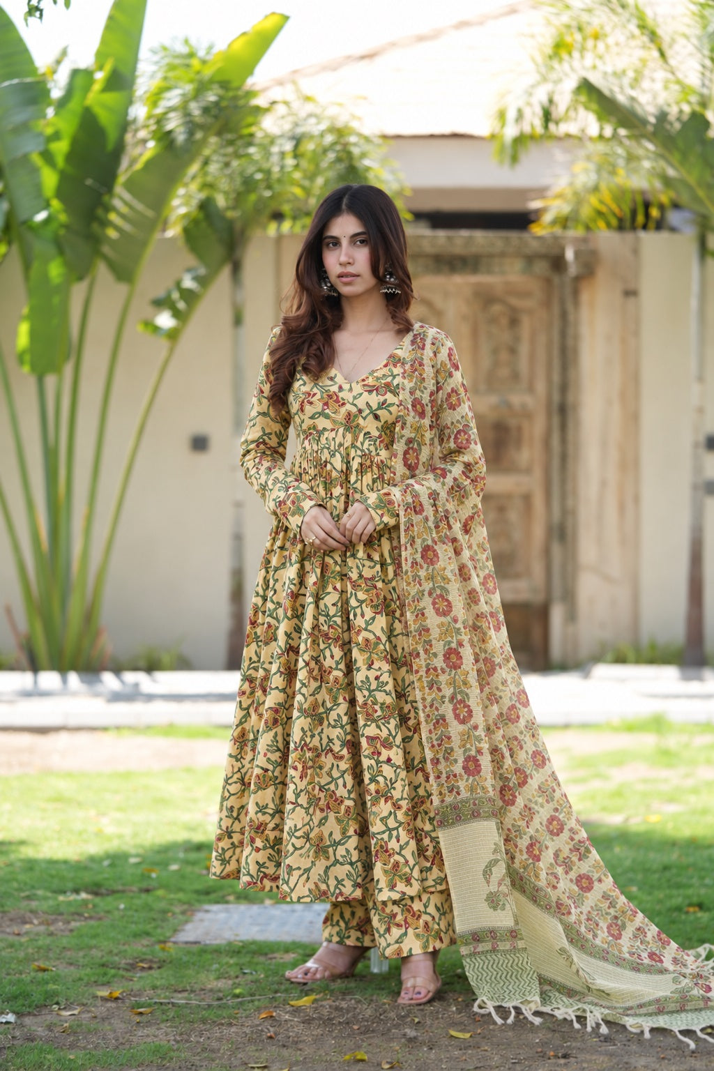 Phoolwari Anarkali – 3 Piece Set
