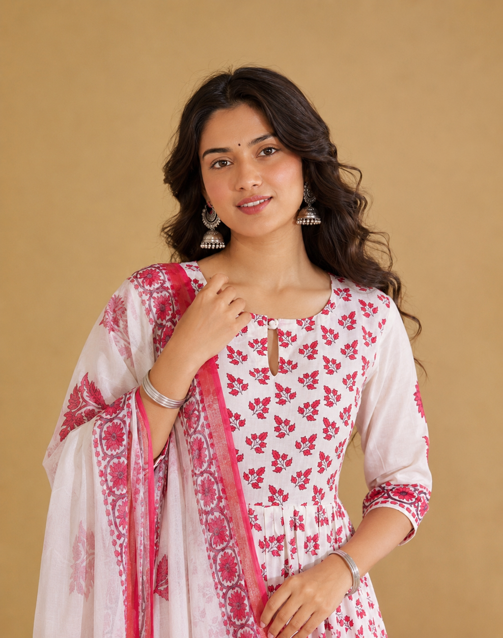 Pankhuri three piece chanderi set