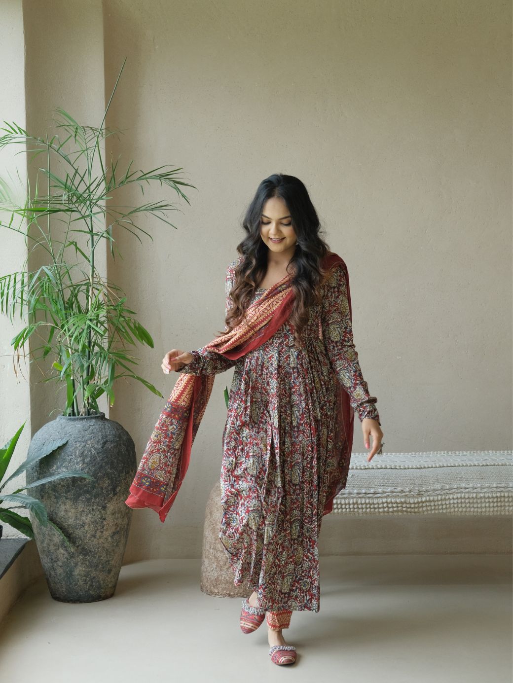Samara Set Three Piece Cotton Anarkali Set