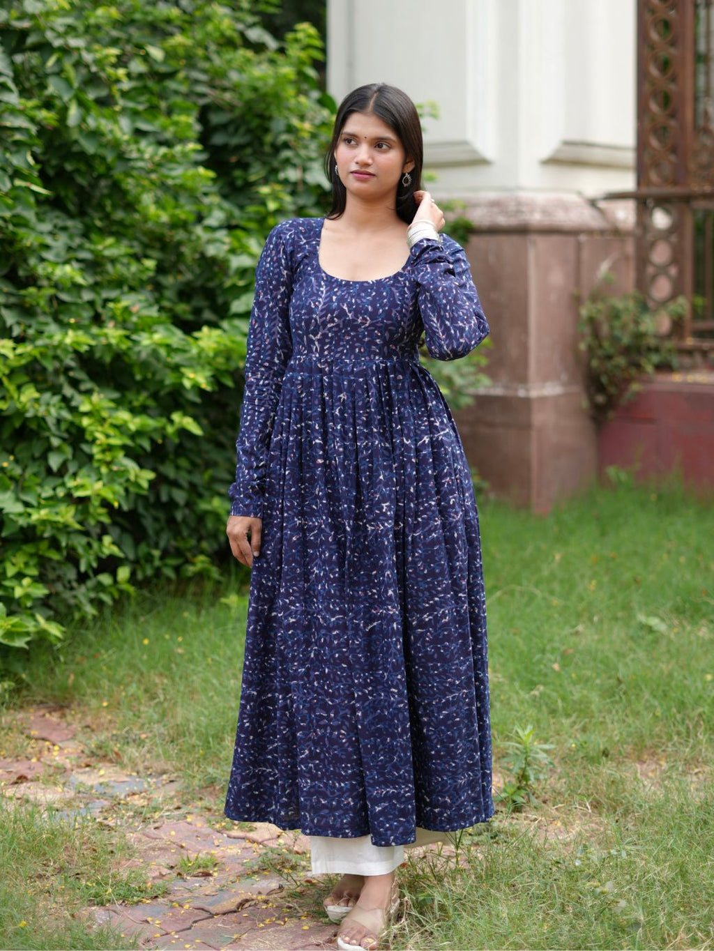 The Midnight Meadow Blue Kameez
